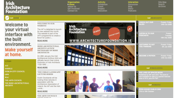 Irish Architecture Foundation website Irish Architecture Foundation website